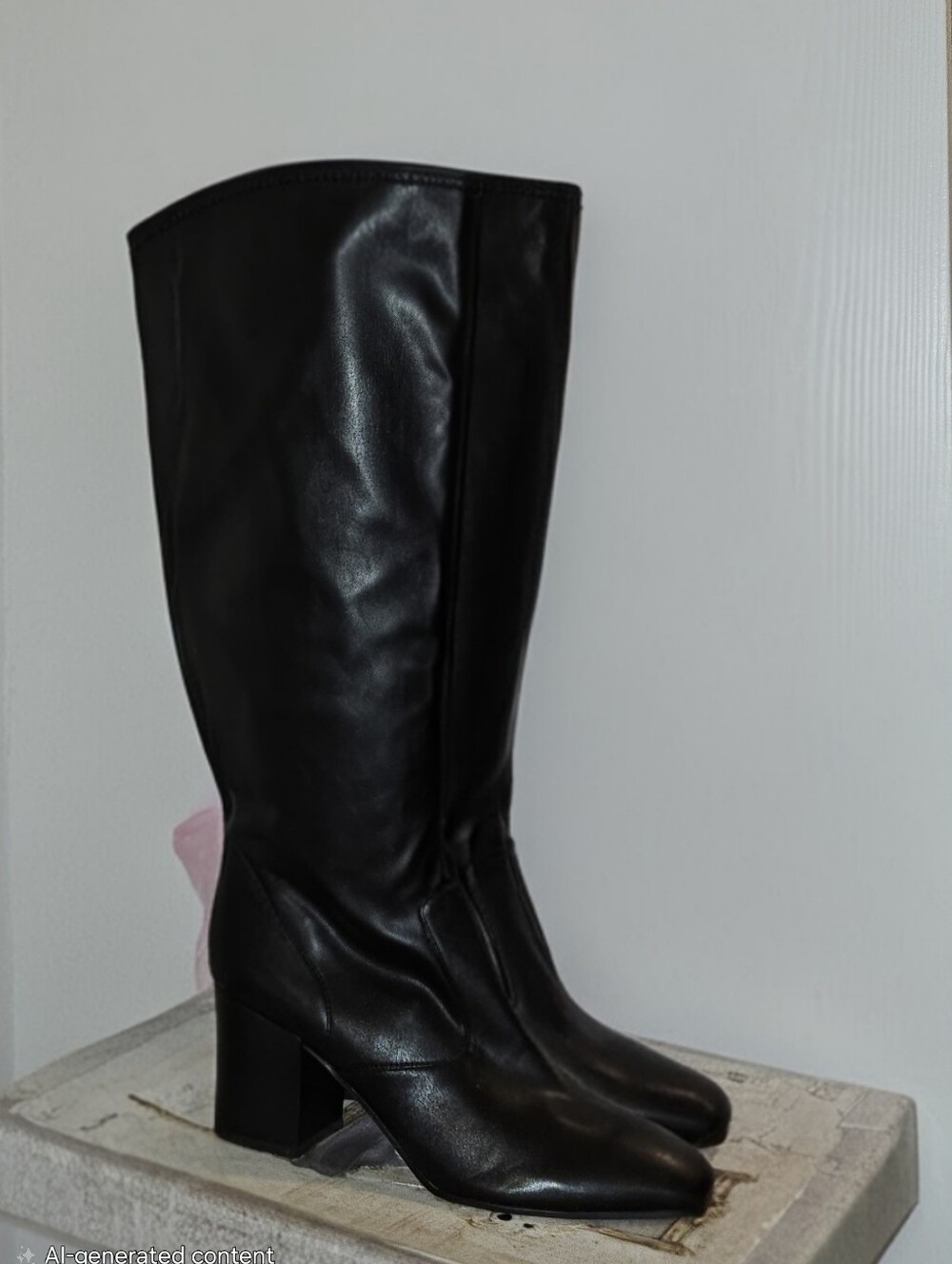 Franco Sarto Black Tall Block Heel Boots